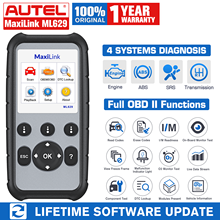 Autel ml629 obd2 ferramenta de diagnóstico automático pode leitor código scanner automotivo ferramenta de verificação pode abs srs transmissão do motor 2024 - compre barato