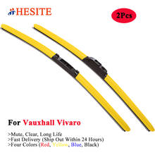 HESITE Color Windshield Wiper Blades For Vauxhall Vivaro Comper Sportive Van Combi X82 X83 2008 2014 2015 2016 2019 Accessories 2024 - buy cheap