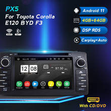 Radio Multimedia con GPS para coche, Radio con reproductor de vídeo estéreo, Carplay, BT, 4G, WIFI, RDS, DSP, Android 11, 2 Din, para Toyota Corolla E120, BYD F3, CD/DVD 2024 - compra barato