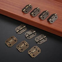 Cofre de joyería de 22x17mm, caja de madera, bisagra de puerta de armario de casa de muñecas, bisagras de resorte de cierre automático, 10 Uds. 2024 - compra barato