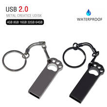 Unidad flash USB 2,0 con cadena de metal, memoria USB de 8GB, 16GB, 32GB, 64GB y 128GB, con logotipo personalizado 2024 - compra barato