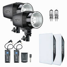 2x Godox Mini Flash Lighting K-150W Photo Studio Strobe Flash Head with RT-16 Trigger & 2x 50x70cm Softbox & Spare Modeling Lamp 2024 - buy cheap