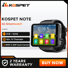 KOSPET NOTE KOSPET Nota 4G Android inteligente para hombres 3 + 32GB de cara ID 2000mAh Bluetooth reloj teléfono Cámara Smartwatch 2020 GPS para Xiaomi PK TICWRIS MAX S 2024 - compra barato