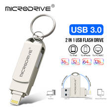 Microdrive Metal USB Flash Drive 128GB OTG Pen Drive 32GB 64GB USB 2.0 Flash Disk for iphone/ipad/Lightning/ios/USB Memory Stick 2024 - buy cheap