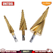 3pcs 4-32mm Pagoda Shape HSS Step Drill Bit Drilling Triangle Shank Metalworking High Speed Steel Hole Cutter Tools 2024 - buy cheap