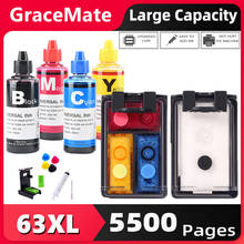 GraceMate 63XL Refill Ink Kit Compatible for HP 63 XL hp63 Ink Cartridge for Deskjet 1110 2130 2131 2132 3630 5220 5230 5252 2024 - buy cheap