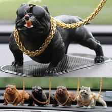 Car Dashboard Ornament Bully Pitbull Dog Doll Auto Interior Accessories Ornaments Cute Chritmas Gift Creative Home Decor 2024 - buy cheap
