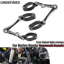 Headlight Bracket 50mm-54mm For Harley Chopper Bobber Cafe Racer Custom Dyna Bikes Motorcycle Black Fork Tube Ear Clamps Holder 2024 - buy cheap