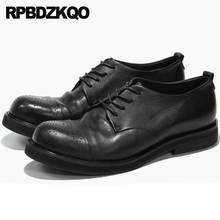 Sapato masculino clássico com cadarço estilo europeu, preto, casamento, itália, estilo vintage, couro genuíno, marrom 2024 - compre barato