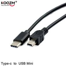Convertidor de enchufe USB tipo C 3,1 macho a Mini USB 5 Pin B macho, adaptador OTG, Cable de datos plomo para Macbook Mobile 30cm, 1 unidad 2024 - compra barato