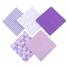 100%Cotton Cloth Printed Cloth Purple Elegant Fabric Pink Plain  Small Floral 5-color Cloth Group DIY Handmade Patchwork 2024 - buy cheap