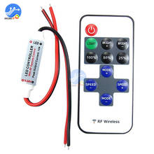 10 Keys RF Wireless Remote Controller DC 12V Single Color Led Strip Dimmer Remote Controller for SMD 5050 2835 3014 5630 LED 2024 - buy cheap