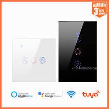Wifi Smart Dimmer Switch,Tuya Smart Life APP Remote Control EU/US Glass Panel Touch Switch,Work with Alexa Google home 2024 - buy cheap