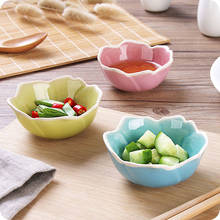 Creative Ceramic Flower Shape Seasoning Small Bowls Saucer Dish Soy Sauce Chili Mini Saucers Home Tableware Accessories 2024 - buy cheap