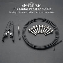 10 Solderless Cable Kits Connections Design Guitar Cable DIY Guitar Pedal Patch Cable Kit Chrome Cap Plug 3M Cable 2024 - buy cheap