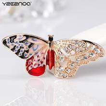 1Pc Fashion Colorful Butterfly Brooches Metal Crystal Rhinestones Cutout Brooch Animal Pins Banquet Wedding Bouquet Brooch Gifts 2024 - buy cheap