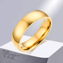 Vnox Продвижение Классический Обручальное кольцо для Для мужчин/Для женщин золото-Цвет/синий/серебристый Цвет Нержавеющая сталь из металла 2024 - купить недорого