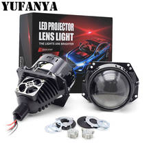 Yufbaia-projetor universal de led para carro, 6000k, 3r, g5, 3.0 polegadas, 45w, modificação de farol h1, h4, h7, hb3, hb4 2024 - compre barato