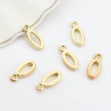 Pingentes oval em liga dourada 20 pol. para pulseiras e colares diy, acessórios para fazer joias 2024 - compre barato