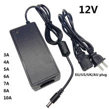 12 V 7A 12 V 12 V AC к DC источник питания универсальный адаптер питания переключающий адаптер 12V7A EU US UK AU штепсельный кабель 5,5mm x 2,5mm 2024 - купить недорого