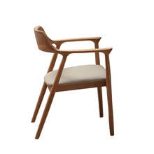 Nordic solid wood dining chair home leisure backrest armrest teacher chair simple horn chair cafe log y chair 2024 - buy cheap