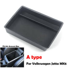 Caja de almacenamiento Central para Volkswagen Jetta MK6 2012 2013 2014 2015-2017, reposabrazos, guantera remoldeada, 1 unidad 2024 - compra barato