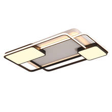Luminária de teto quadrada nórdica, luminária de teto em led para decoração de sala de estar, quarto