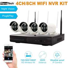 4 Channels 4CH 8CH NVR Kit Wireless Camera System 960P/1080P Wifi 1.3MP 2MP HD Video Surveillance CCTV System Camera NVR Kits 2024 - buy cheap