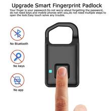 Smart Fingerprint Padlock Biometric USB charge Waterproof Lock with Finger Print Security Touch Keyless Lock Long Standby Time 2024 - buy cheap
