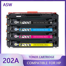 Asw cf500 compatível 202a cf500a cartucho de toner de cor para hp cor laserjet pro m254 m254dw 254nw mfp m281cdw 281fdn 280 280nw 2024 - compre barato