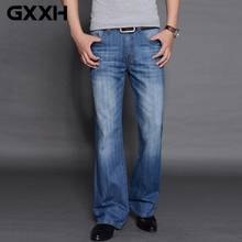 Мужские джинсы с расклешенными штанинами, классические расклешенные джинсы с высокой талией, брюки с расклешенными штанинами, модель 2020 года 2024 - купить недорого