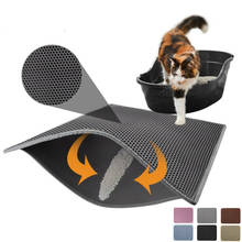 Pet Cat Litter Mat Waterproof EVA Double Layer Cat Litter Trapping Pet Litter Box Mat Clean Pad Products For Cats Accessories 2024 - купить недорого