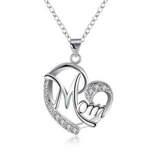 Novo 925 colar de prata esterlina zircon cristal mãe pingente colar é um presente para a mulher jóias 2024 - compre barato