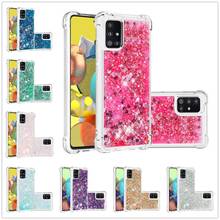 Shockproof S20 Plus Shell for Galaxy S22 Note 20 Ultra Case A51 A41 A31 A71 A01 A11 10Lite Quicksand Glitter Airbag Soft Cover 2024 - buy cheap