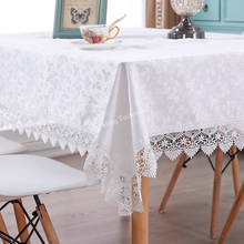 Table Cloth White Europe Embroidered Tablecloth Table Juppe Dining Table Cover Round Flower Lace Bedside Tv Cabinet Dust Cover 2024 - buy cheap