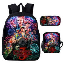 Stranger things 3 Backpack for Boys Girls School Bags Kids 3D Anime Pattern Book Bag Mochila Kids School Bag Pack 2024 - buy cheap