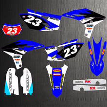 Para yamaha wrf450 livre números personalizados motocross equipe gráficos fundos decalques adesivos para yamaha wr450f 2012 2013 2014 2015 2024 - compre barato