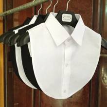 Blusa de algodón con cuello falso para mujer, camisa desmontable de color sólido, con solapa falsa, accesorios de ropa 2024 - compra barato