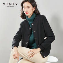 Vimly 2020 Fashion Women Wool Coat Casual Single Breasted Solid Short Jackets Vintage Woolen Blends Female Outerwear 30161 2024 - buy cheap