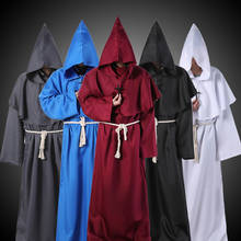 Wizard Costume Halloween Cosplay Medieval Monk Friar Robe Priest Costume Ancient Clothing Christian Suit 2024 - buy cheap