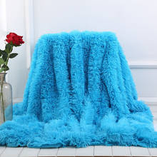 New Winter Bed Sofa Throw Blanket Bedding Sheet Bedspread Bright Color Super Soft Long Shaggy Warm Christmas Gift 2024 - buy cheap