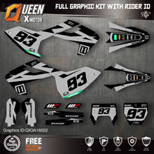 Kit de decalques adesivos queen x motor, personalizado, equipe gráfica, para husqvarna decalque 2016-18 tc fc tx fx fs 17-19 te fe 125-450cc 022 2024 - compre barato