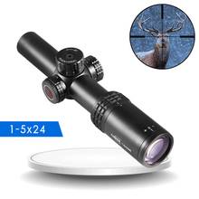 New 1-5x24  Hunting Riflescope With Red And Green  Illuminated   reticle sight optics  scope For Hunting Scope 2024 - купить недорого