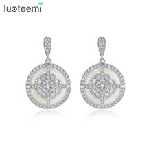 LUOTEEMI Elegant Noble Design with Big Imitation Pearl Drop Earring Fashion Bridal Wedding Stunning Accessories Christmas Gifts 2024 - buy cheap