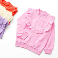 Jaqueta simples com botões para crianças, casaco fashion infantil para meninas de 2 a 11 anos, cor sólida e quente para primavera e outono, 2020 2024 - compre barato