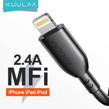 KUULAA MFi кабель Lightning для iPhone 11 Pro XS Max X XR Быстрая зарядка USB зарядный кабель для iPhone 8 7 6 Plus 5 USB зарядный шнур 2024 - купить недорого