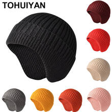 2022 New Winter Hat for Women Solid Earflaps Beanies Men Thick Warm Cap Outdoor Windproof Knitted Hats Fashion Bonnet Skull Caps 2024 - buy cheap