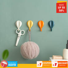 8pcs Hot Air Balloon Colorful Hooks Set Key Holder Wall Hook Kitchen Traceless No Punching After Door Bathroom Organizer Hanger 2024 - buy cheap