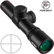 FIRE WOLF 4.5x20 Compact Hunting Rifle Scope Tactical Optical Sight P4 Reticle Riflescope With Flip-open Lens Caps and Rings 2024 - buy cheap