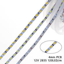 4mm Narrow Width DC12V LED Strip 2835 120led/m 5 Meters Flexible Strip Light White,Warm white,Blue,Green,Red No Waterproof Strip 2024 - buy cheap